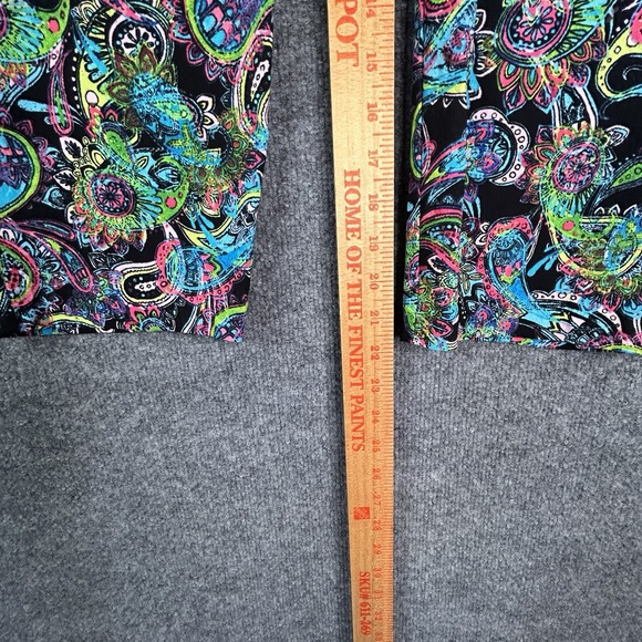Attyre Womens Pull On Crop Pants Paisley Size 16w‎ Multicolor - Picture 6 of 7